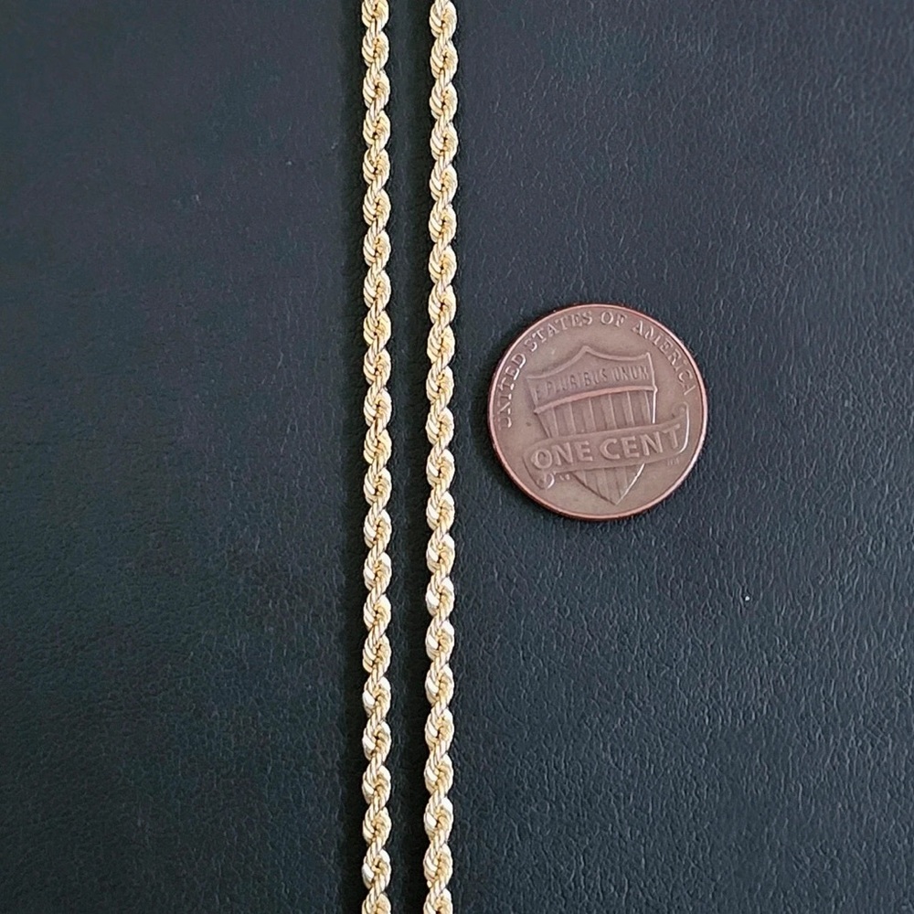 Gold Rope Chain Necklace - Picture 3 of 3